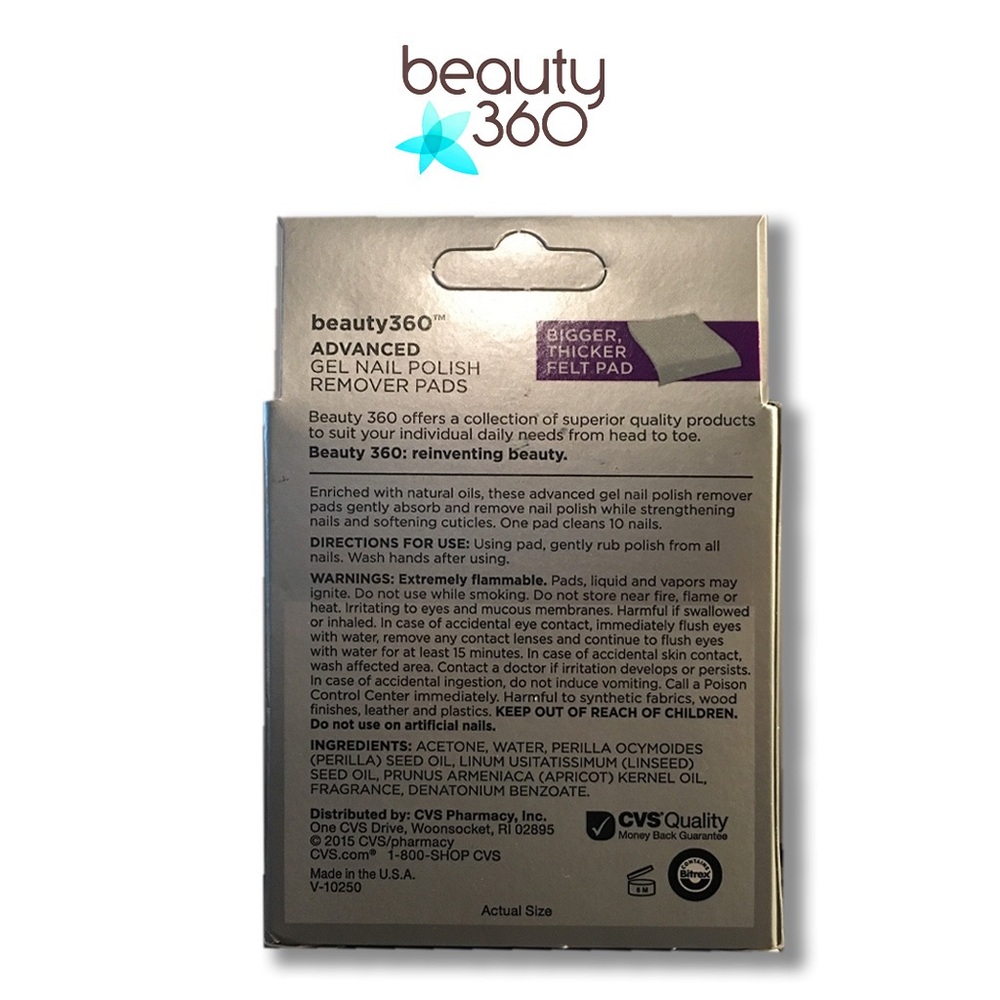 ADVANCED Gel Nail Polish Remover Pads ~ Individually Wrapped Pads - Picture 2 of 5
